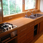 中村建築事務所の住まいの建築例　木製システムキッチン