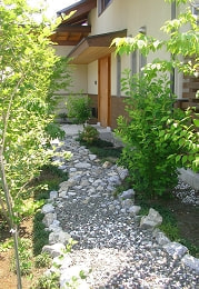中村建築事務所の住まいの建築例　エントランス